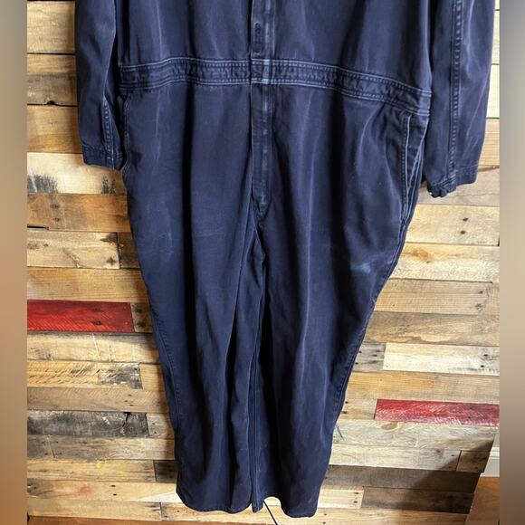 Carhartt Navy Flame Resistant Coveralls Size 56 Tall - Picture 7 of 10